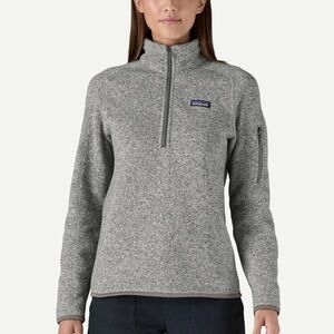 Patagonia Women’s Heather Gray Better Sweater 1/4 Zip Fleece size Medium